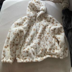 Nine West Fur Faux Zipper Hoodie
